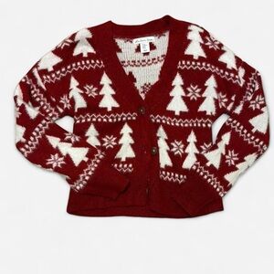 London Kaye Red and White Christmas Cardigan